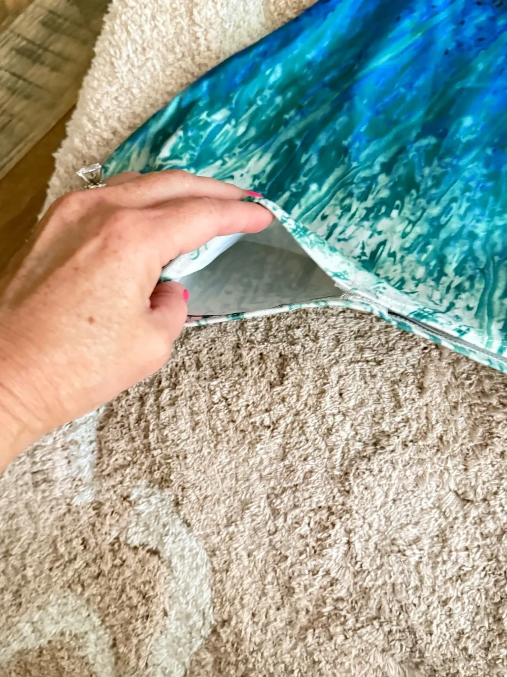 Turquoise & Teal Abstract Printed Skirt Mermaid swimwear!!